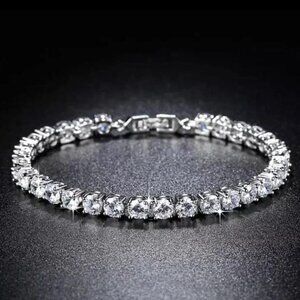 NEW 5MM 925 STERLING SILVER TENNIS BRACELET